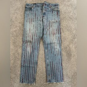 Vintage Levi 501 jeans - Straight Leg - Painted